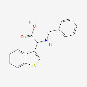 molecular formula C17H15NO2S B8407579 2-(Benzo[b]thiophen-3-yl)-2-(benzylamino)acetic acid 