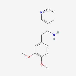 molecular formula C15H18N2O2 B8407636 2-(3,4-Dimethoxyphenyl)-1-(3-pyridyl)ethylamine 
