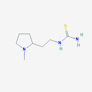 molecular formula C8H17N3S B8407649 [2-(1-Methyl-pyrrolidin-yl)ethyl] thiourea 