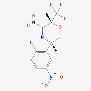 (2R,5R)-5-(2-Fluoro-5-nitro-phenyl)-2,5-dimethyl-2-trifluoromethyl-5,6-dihydro-2H-[1,4]oxazin-3-ylamine