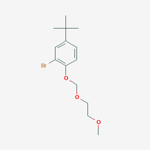molecular formula C14H21BrO3 B8407711 2-Bromo-4-(tert-butyl)-1-((2-methoxyethoxy)methoxy)benzene 