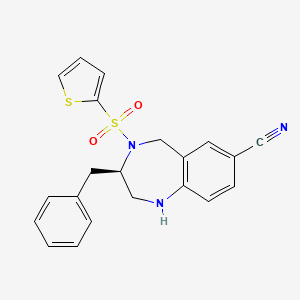 (R)-2,3,4,5-tetrahydro-3-(phenylmethyl)-4-(2-thienylsulfonyl)-1H-1,4-benzodiazepine-7-carbonitrile