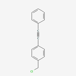 molecular formula C15H11Cl B8407795 4-(Phenylethynyl)-benzyl chloride 