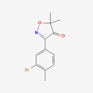molecular formula C12H12BrNO2 B8407808 3-(3-Bromo-4-methylphenyl)-5,5-dimethylisoxazol-4(5H)-one 