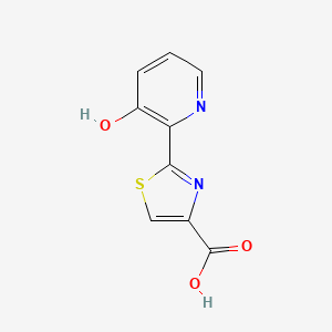 molecular formula C9H6N2O3S B8407816 2-(3-Hydroxy-2-pyridyl)-4-thiazolecarboxylic acid 