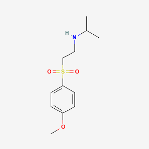 molecular formula C12H19NO3S B8407830 N-[2-[(4-methoxyphenyl)sulfonyl]ethyl]-2-propanamine 