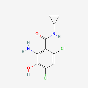 2-amino-4,6-dichloro-N-cyclopropyl-3-hydroxybenzamide