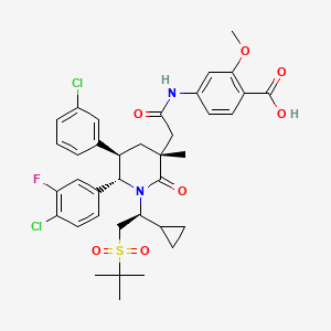 4-({[(3r,5r,6s)-1-[(1s)-2-(Tert-Butylsulfonyl)-1-Cyclopropylethyl]-6-(4-Chloro-3-Fluorophenyl)-5-(3-Chlorophenyl)-3-Methyl-2-Oxopiperidin-3-Yl]acetyl}amino)-2-Methoxybenzoic Acid