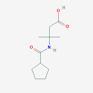 3-(Cyclopentanecarboxamido)-3-methylbutanoic acid