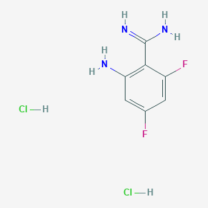 molecular formula C7H9Cl2F2N3 B8407911 2-Amino-4,6-difluorobenzimidamide dihydrochloride 