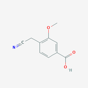 molecular formula C10H9NO3 B8407940 4-(Cyanomethyl)-3-methoxybenzoic acid 