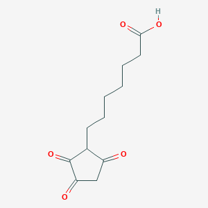 molecular formula C12H16O5 B8407956 2,3,5-Trioxocyclopentaneheptanoic acid 