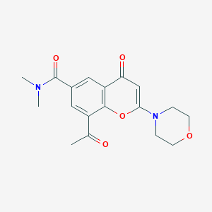 8-acetyl-N,N-dimethyl-2-morpholino-4-oxo-4H-chromene-6-carboxamide