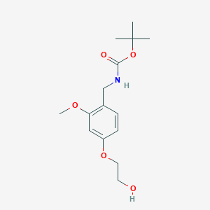 molecular formula C15H23NO5 B8407987 [4-(2-Hydroxy-ethoxy)-2-methoxy-benzyl]-carbamic acid tert-butyl ester 