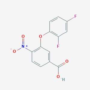 molecular formula C13H7F2NO5 B8408020 3-(2,4-Difluorophenoxy)-4-nitrobenzoic acid 