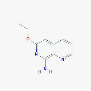 molecular formula C10H11N3O B8408038 6-Ethoxy-1,7-naphthyridin-8-amine 