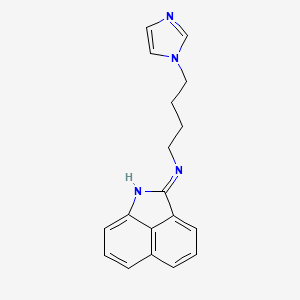 molecular formula C18H18N4 B8408050 Benz[cd]indol-2-amine, N-[4-(1H-imidazol-1-yl)butyl]- 