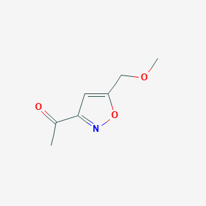 molecular formula C7H9NO3 B8408085 1-[5-(Methoxymethyl)isoxazol-3-yl]ethanone 