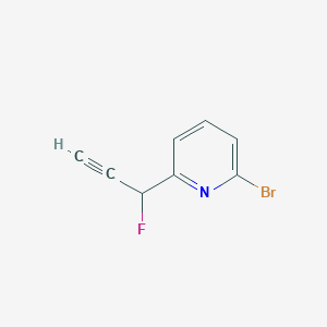 molecular formula C8H5BrFN B8408091 2-Bromo-6-(1-fluoroprop-2-yn-1-yl)pyridine 