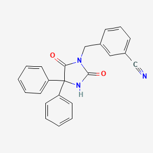 3-[(3-Cyanophenyl)methyl]-4,5-dihydro-5,5-diphenyl-1H-imidazol-2,4(3H)-dione