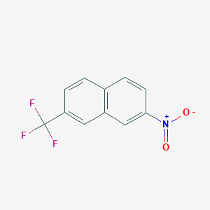 molecular formula C11H6F3NO2 B8408122 2-Nitro-7-(trifluoromethyl)naphthalene 