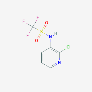 molecular formula C6H4ClF3N2O2S B8408142 N-(2-Chloro-3-pyridyl)trifluoromethanesulfonamide 