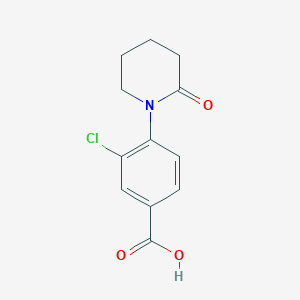 molecular formula C12H12ClNO3 B8408165 3-Chloro-4-(piperidin-2-on-1-yl)-benzoic acid 