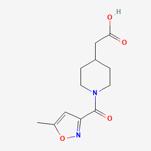 molecular formula C12H16N2O4 B8408166 {1-[(5-Methylisoxazol-3-yl)carbonyl]piperidin-4-yl}acetic Acid 