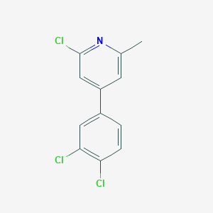 molecular formula C12H8Cl3N B8408196 2-Chloro-4-(3,4-dichloro-phenyl)-6-methylpyridine 