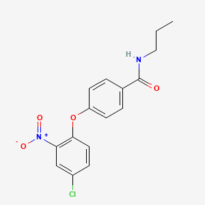 molecular formula C16H15ClN2O4 B8408201 4-(4-chloro-2-nitrophenoxy)-N-propylbenzamide 