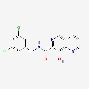 molecular formula C16H11Cl2N3O2 B8408213 N-(3,5-dichlorobenzyl)-8-hydroxy-1,6-naphthyridine-7-carboxamide 