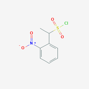 molecular formula C8H8ClNO4S B8408221 1-(2-Nitrophenyl)ethanesulfonyl chloride 