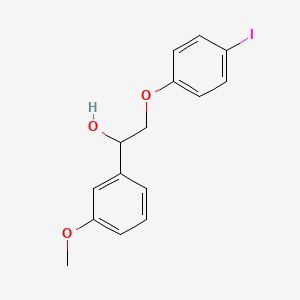 molecular formula C15H15IO3 B8408265 2-(4-Iodophenoxy)-1-(3-methoxyphenyl)ethanol 