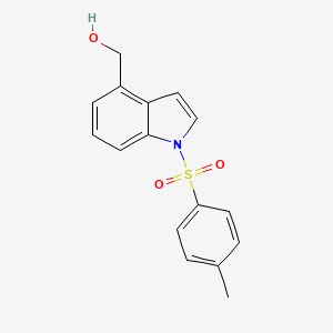 molecular formula C16H15NO3S B8408271 4-Hydroxymethyl-1-tosylindole CAS No. 71516-38-6