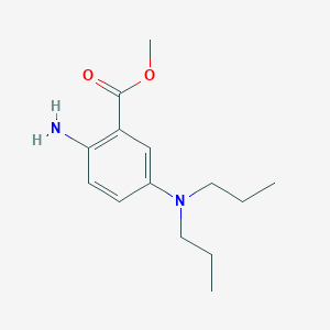 molecular formula C14H22N2O2 B8408280 2-Amino-5-dipropylamino-benzoic acid methyl ester 