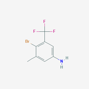 molecular formula C8H7BrF3N B8408320 4-Bromo-3-methyl-5-(trifluoromethyl)aniline 