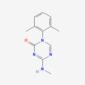 molecular formula C12H14N4O B8408331 1,3,5-Triazin-2(1H)-one, 1-(2,6-dimethylphenyl)-4-(methylamino)- CAS No. 74526-21-9