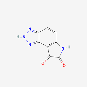molecular formula C8H4N4O2 B8408345 1,6-Dihydro-1,2,3,6-tetraaza-as-indacene-7,8-dione 