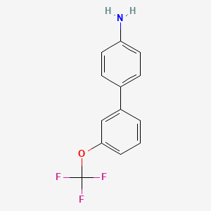 molecular formula C13H10F3NO B8408387 3'-(Trifluoromethoxy)biphenyl-4-amine 