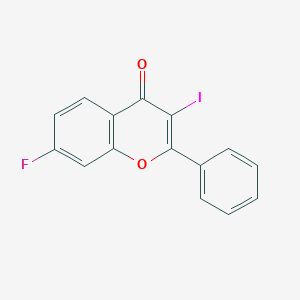 molecular formula C15H8FIO2 B8408411 7-Fluoro-3-iodo-2-phenyl-chromen-4-one 