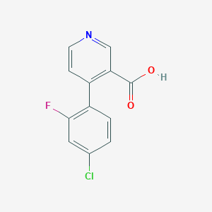 molecular formula C12H7ClFNO2 B8408440 4-(4-Chloro-2-fluorophenyl)nicotinic acid 