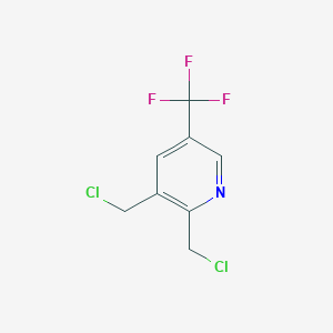 molecular formula C8H6Cl2F3N B8408458 Pyridine, 2,3-bis(chloromethyl)-5-(trifluoromethyl)- CAS No. 905273-64-5