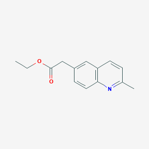 molecular formula C14H15NO2 B8408480 (2-Methyl-quinolin-6-yl)-acetic acid ethyl ester 