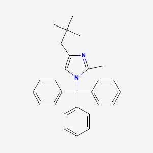 molecular formula C28H30N2 B8408486 4-(2,2-dimethylpropyl)-2-methyl-1-trityl-1H-imidazole 