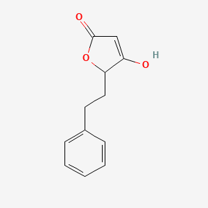 molecular formula C12H12O3 B8408506 4-hydroxy-5-phenethyl-5H-furan-2-one 