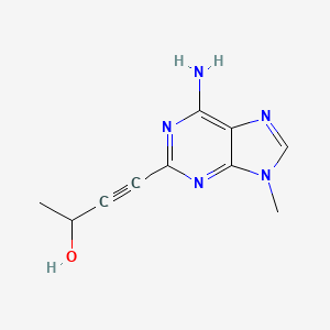 molecular formula C10H11N5O B8408531 4-(6-Amino-9-methyl-9H-purin-2-yl)but-3-yn-2-ol 