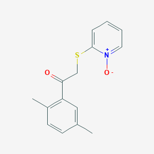molecular formula C15H15NO2S B8408615 2-(2-oxo-2-[2,5-dimethylphenyl]ethylthio)pyridine N-oxide 
