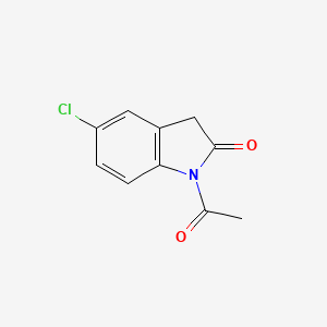molecular formula C10H8ClNO2 B8408617 5-Chloro-1-acetyl-2-oxindole 