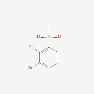 molecular formula C7H6BrClO2S B8408632 1-Bromo-2-chloro-3-(methylsulfonyl)benzene 