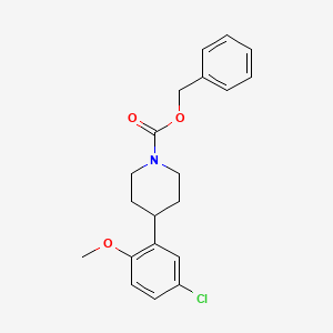 molecular formula C20H22ClNO3 B8408732 Benzyl 4-(5-chloro-2-methoxyphenyl)piperidine-1-carboxylate 